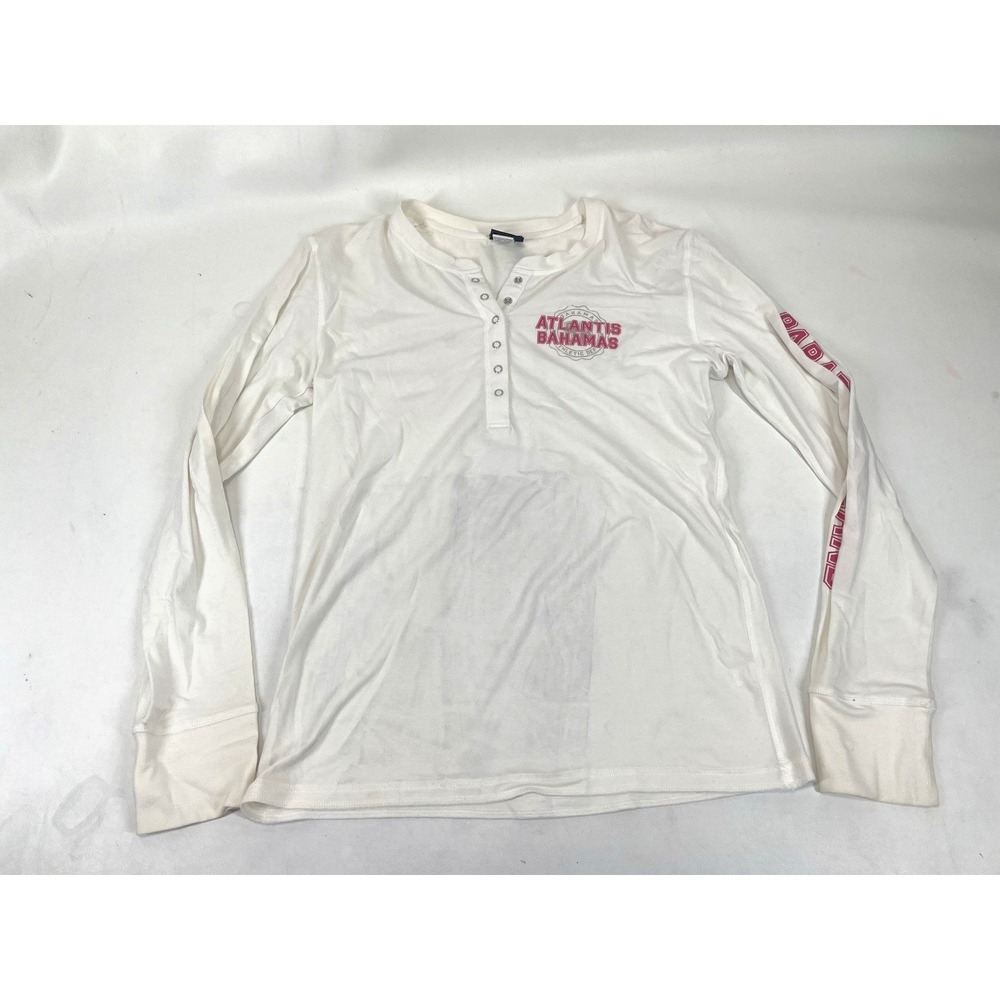 Camp David Atlantis Bahamas Long Sleeve Shirt Womens Size‎ XL White